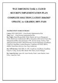 WGU D485 DGN2 TASK 1&colon; CLOUD SECURITY IMPLEMENTATION PLAN &vert; COMPLETE PRACTICE EXAMINATION &vert; LATEST 2026 UPDATE &vert; 100 QUESTIONS & ANSWERS &vert; VERIFIED SOLUTIONS