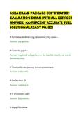 MSRA EXAMS PACKAGE CERTIFICATION&NewLine;EVALUATION EXAMS WITH ALL CORRECT&NewLine;ANSWERS 100 PERCENT ACCURATE FULL&NewLine;SOLUTION ALREADY PASSED