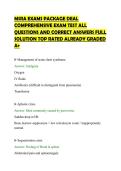 MSRA EXAMS PACKAGE DEAL&NewLine;COMPREHENSIVE EXAM TEST ALL&NewLine;QUESTIONS AND CORRECT ANSWERS FULL&NewLine;SOLUTION TOP RATED ALREADY GRADED&NewLine;A&plus;