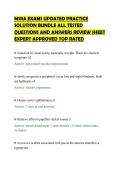 MSRA EXAMS UPDATED PRACTICE&NewLine;SOLUTION BUNDLE ALL TESTED&NewLine;QUESTIONS AND ANSWERS REVIEW SHEET&NewLine;EXPERT APPROVED TOP RATED