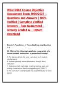 WGU D662 Course Objective Assessment Exam 2026&sol;2027 &ndash; Questions and Answers &vert; 100&percnt; Verified &vert; Complete Verified Answers &ndash; Pass Guaranteed &ndash; Already Graded A&plus; &vert;Instant download
