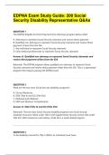 EDPNA Exam Study Guide&colon; 200 Social Security Disability Representative Q&As