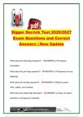 Digger Derrick Test 2026&sol;2027 &vert; 28 Exam Questions & Answers &vert; OSHA 1926&period;959&comma; 811&comma; Rigging&comma; Load Charts&comma; TTC & Electrical Safety