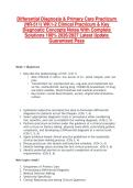 Differential Diagnosis & Primary Care Practicum &lpar;NR-511&rpar; WK1-2 Clinical Practicum & Key Diagnostic Concepts Notes With Complete Solutions 100&percnt; 2026&sol;2027 Latest Update Guaranteed Pass