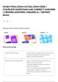 HCQM FINAL EXAM ACTUAL EXAM 2026 &vert; COMPLETE QUESTIONS AND CORRECT ANSWERS &vert; VERIFIED ANSWERS &vert; GRADED A&plus; &vert; NEWEST EXAM