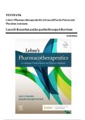 Test Bank for Lehne&rsquo;s Pharmacotherapeutics for Advanced Practice Nurses and Physician Assistants 2nd Edition by Laura D&period; Rosenthal and Jacqueline Rosenjack Burchum Comprehensive Questions and Answers for Advanced Pharmacotherapeutics Course and Advanced P