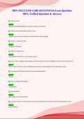 PRN-1032 EXAM 3 &lpar;200 QUESTIONS&rpar; Exam Questions&NewLine;100&percnt; Verified Questions & Answers