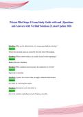 Private Pilot Stage 1 Exam Study Guide with and &vert; Questions&NewLine;and Answers with Verified Solutions &vert; Latest Update 2026
