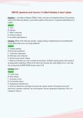 PRITE Questions and Answers Verified Solutions Latest Update&NewLine;