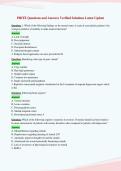 PRITE Questions and Answers Verified Solutions Latest Update&NewLine;