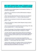 MACS 609 CERTIFICATION &lbrack;2026&rsqb; UPDATED ACTUAL&NewLine;Exam &vert; Question and Answer &vert; A&plus; VERIFIED ANSWERS