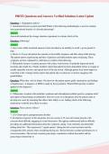 PRITE Questions and Answers Verified Solutions Latest Update&NewLine;