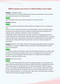 PRITE Questions and Answers Verified Solutions Latest Update&NewLine;