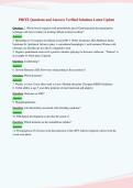 PRITE Questions and Answers Verified Solutions Latest Update&NewLine;