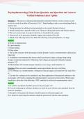 PRITE Questions and Answers Verified Solutions Latest Update&NewLine;