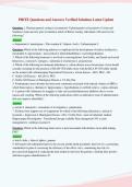 PRITE Questions and Answers Verified Solutions Latest Update&NewLine;