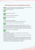 PRITE Questions and Answers Verified Solutions Latest Update&NewLine;