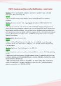 PRITE Questions and Answers Verified Solutions Latest Update&NewLine;