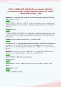 PRITE - NEURO AND MEDICINE Exam Questions PRITEand&NewLine;ExamAnswers Verified Questions Solutions Questions and Answers&NewLine;Verified Solutions Latest Update