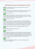 PRITE Questions and Answers Verified Solutions Latest Update&NewLine;