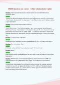 PRITE Questions and Answers Verified Solutions Latest Update&NewLine;