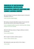PRINCIPLES OF GEOTECHNICAL&NewLine;ENGINEERING CERTIFICATION&NewLine;EVALUATION COMPLETE QUESTIONS AND&NewLine;CORRECT ANSWERS VERIFIED