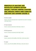 PRINCIPLES OF ANATOMY AND&NewLine;PHYSIOLOGY SIXTEENTH EDITION&NewLine;GERARD J TORTORA VERIFIED CHAPTERS&NewLine;ONE THROUGH TWENTY NINE COMPLETE&NewLine;QUESTIONS AND ANSWERS GRADED A&plus;