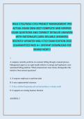 WGU C722&sol;WGU C722 PROJECT MANAGEMENT IPOI ACTUAL EXAM 2026-2027 COMPLETE AND VERIFIED EXAM QUESTIONS AND CORRECT DETAILED ANSWERS WITH RATIONALES &lpar;100&percnt; RELIABLE ANSWERS&rpar; RECENTLY UPDATED WGU C722 EXAM EDITION 2026 &vert;GUARANTEED PASS A&plus; &vert;INSTANT DOWNLOAD PDF