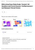 RISIA Actual Exam Study Guide &lpar; Version&rpar; &vert; All Questions and Correct Answers &vert; Verified Answers &vert; Just Released &vert; Newest Version&NewLine;
