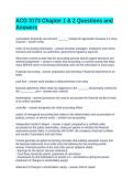 ACG 3173 Chapter 1 & 2 Questions and Answers