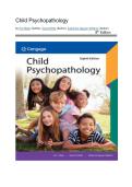 Test Bank - Child Psychopathology&comma; 8th Edition &lpar;Mash&comma; 2024&rpar;&comma; Chapter 1-15 Fully Covered
