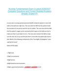 Nursing Fundamentals Exam 3 Latest 2026&sol;2027 &NewLine;Complete Questions and Correct Detailed Answers &NewLine;Already Graded A&plus; 