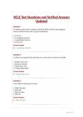 NCLE Test Questions and Verified Answers Updated&period;