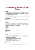 PCA Practice Exam Questions and Correct&NewLine;Answers