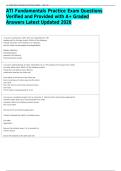 ATI Fundamentals Practice Exam Questions Verified and Provided with A&plus; Graded Answers Latest Updated 2026&sol;2027 &ndash; NUR 112 Fundamental Concepts of Nursing&comma; ATI Fundamentals Exam Prep&comma; Nursing Assessment&comma; Medication Administration&comma; Medication Reconciliation&comma;