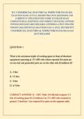 ICC COMMERCIAL ELECTRICAL INSPECTOR EXAM &lpar;E2&rpar; EXAM TEST BANK ACTUAL 2026&sol;2027 PRACTICE QUESTIONS AND CURRENTLY UPDATED STUDY GUIDE ACCURATE EXAM COMPLETE REAL QUESTIONS AND CORRECT DETAILED ANSWERS WITH RATIONALES &lpar;100&percnt; RELIABLE ANSWERS&rpar; LATEST UPDATED VE