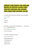 PRIMARY CARE DUNPHY AND WINLAND&NewLine;BROWN 6TH EDITION CLOSING SCRIPT&NewLine;UPDATED QUESTIONS AND ANSWERS&NewLine;VIEW AHEAD PREP MATERIAL SOLVE