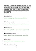 PRIMARY CARE COLLABORATIVE PRACTICE 6&NewLine;TERRY FULL REVISION NOTES WITH PATIENT&NewLine;ASSESSMENT AND CARE COORDINATION&NewLine;CONCEPTS