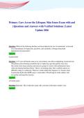 Primary Care Across the Lifespan&colon; Skin Issues Exam with and&NewLine;&vert; Questions and Answers with Verified Solutions &vert; Latest&NewLine;Update 2026