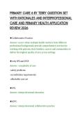 PRIMARY CARE 6 BY TERRY QUESTION SET&NewLine;WITH RATIONALES AND INTERPROFESSIONAL&NewLine;CARE AND PRIMARY HEALTH APPLICATION&NewLine;REVIEW 2026