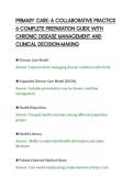 PRIMARY CARE&colon; A COLLABORATIVE PRACTICE&NewLine;6 COMPLETE PREPARATION GUIDE WITH&NewLine;CHRONIC DISEASE MANAGEMENT AND&NewLine;CLINICAL DECISION-MAKING