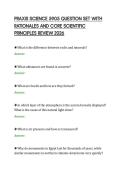 PRAXIS SCIENCE 5905 QUESTION SET WITH&NewLine;RATIONALES AND CORE SCIENTIFIC&NewLine;PRINCIPLES REVIEW 2026