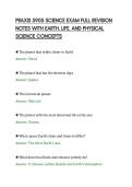 PRAXIS 5905 SCIENCE EXAM FULL REVISION&NewLine;NOTES WITH EARTH&comma; LIFE&comma; AND PHYSICAL&NewLine;SCIENCE CONCEPTS