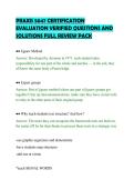 PRAXIS 5047 CERTIFICATION&NewLine;EVALUATION VERIFIED QUESTIONS AND&NewLine;SOLUTIONS FULL REVIEW PACK