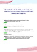 PRAXIS 5004 Social Studies ETS Practice Test Study Guide&NewLine;with Revision and Exam &vert; Questions and Answers with Verified&NewLine;Solutions &vert; Latest Update 2026