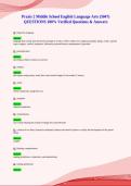 Praxis 2 Middle School English Language Arts &lpar;5047&rpar;&NewLine;QUESTIONS 100&percnt; Verified Questions & Answers&NewLine;