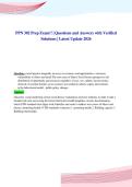 PPN 302 Prep Exam&excl;&excl; &vert; Questions and Answers with Verified&NewLine;Solutions &vert; Latest Update 2026