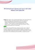 PPN 302 Final Exam&excl;&excl; &vert; Questions and Answers with Verified&NewLine;Solutions &vert; Latest Update 2026&NewLine;
