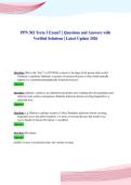PPN 302 Term 3 Exam&excl;&excl; &vert; Questions and Answers with&NewLine;Verified Solutions &vert; Latest Update 2026