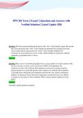 PPN 302 Term 2 Exam&excl;&excl; &vert; Questions and Answers with&NewLine;Verified Solutions &vert; Latest Update 2026&NewLine;